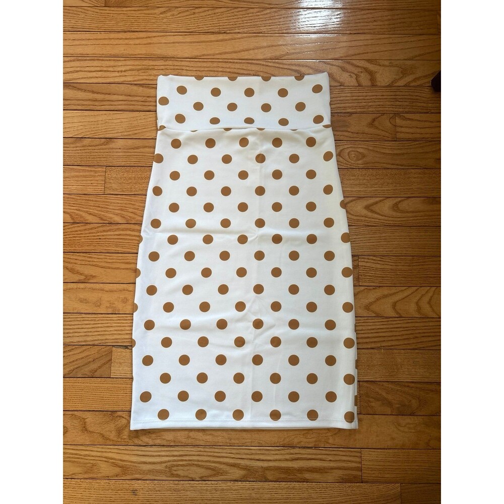 Women's pencil skirt mini straight polka dot white gold party spring casual NEW